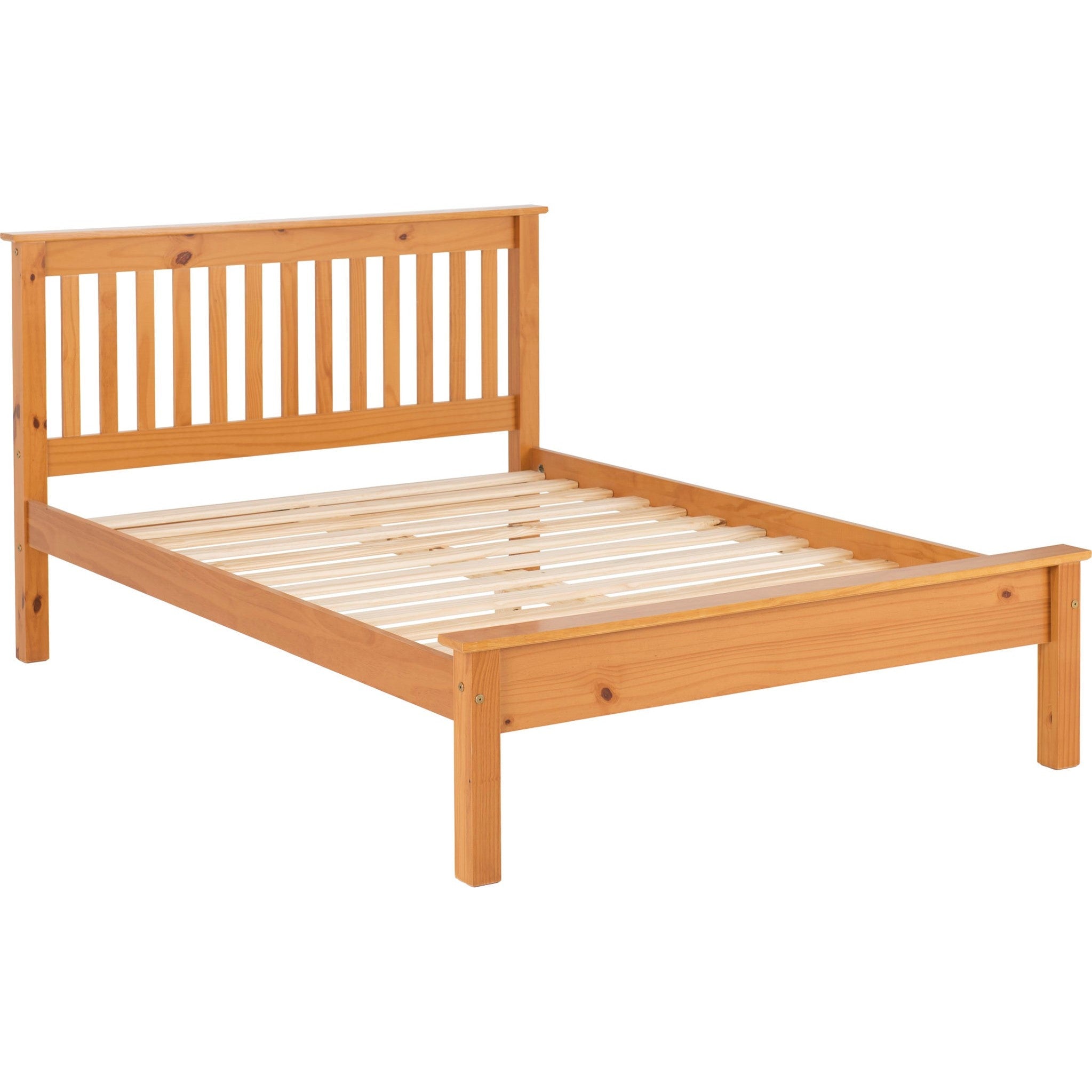 Monaco 4'6" Low End Bed - Antique Pine