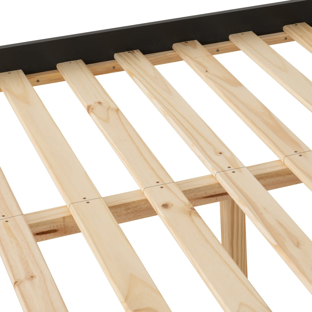 Monaco 5' Low End Bed - Dark Grey/Oak Effect