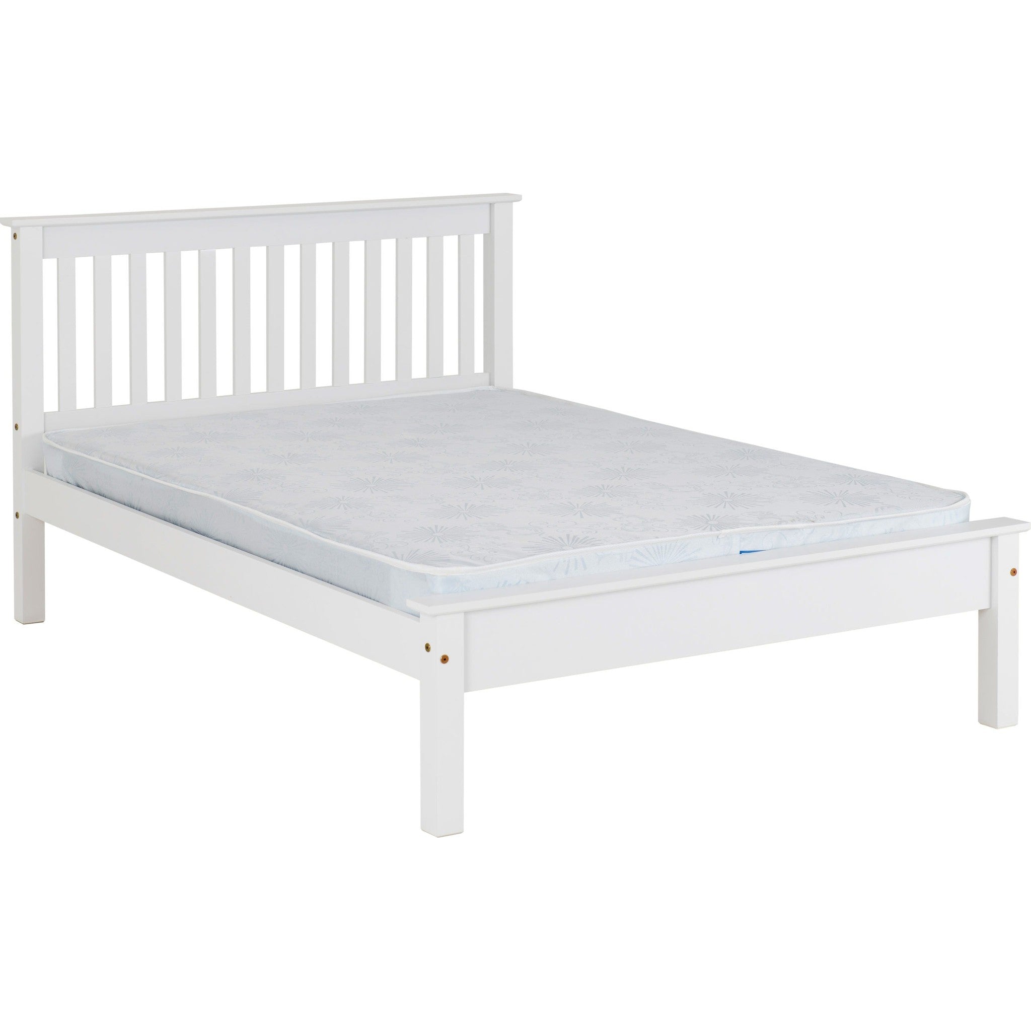 Monaco 5' Low End Bed - White