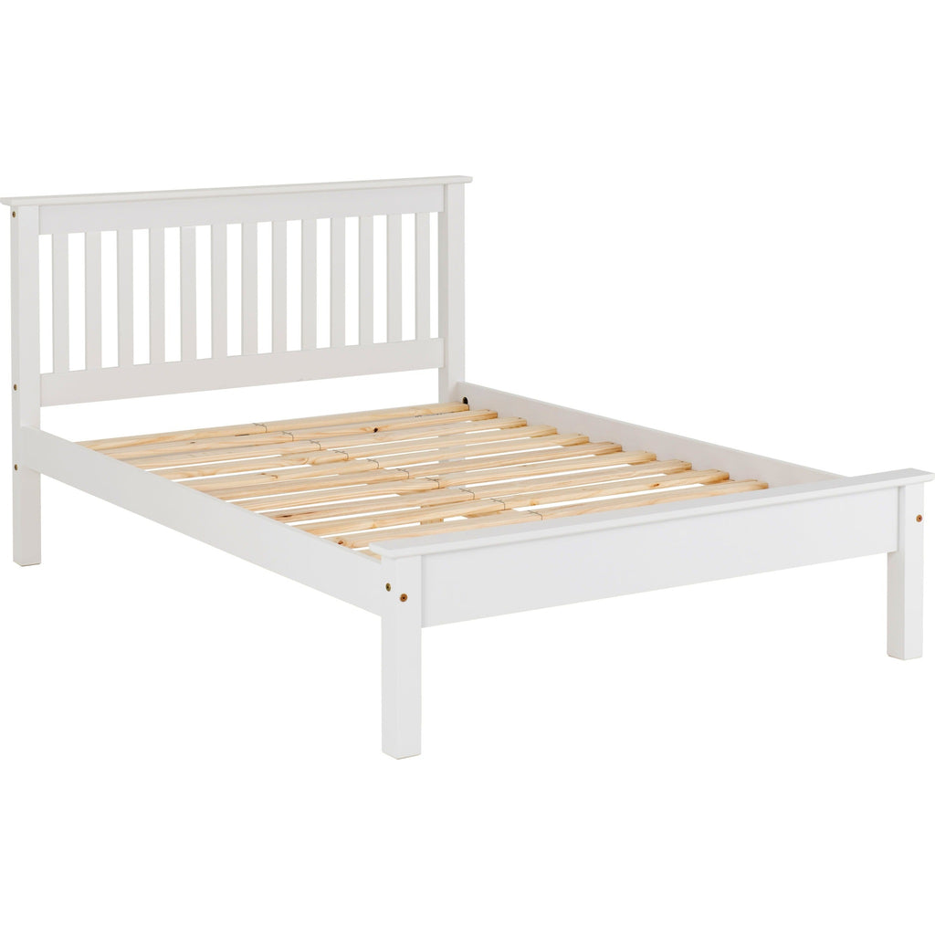 Monaco 4' Low End Bed - White