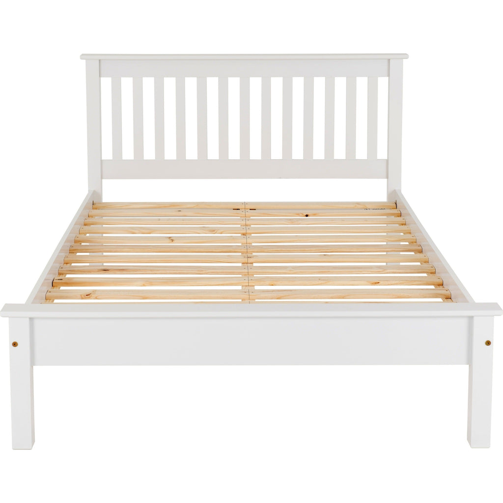 Monaco 4'6" Low End Bed - White