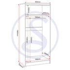 Malvern 2 Door Wardrobe - Black