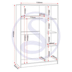 Malvern 3 Door Wardrobe - Urban Snow