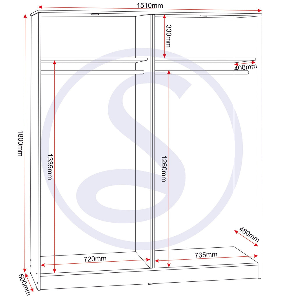 Malvern 4 Door Wardrobe - Urban Snow