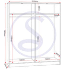 Malvern 4 Door Wardrobe - Urban Snow