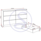 Malvern 6 Drawer Chest - Urban Snow