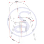 Marlow Dining Chair X4 Per Box - Black Velvet