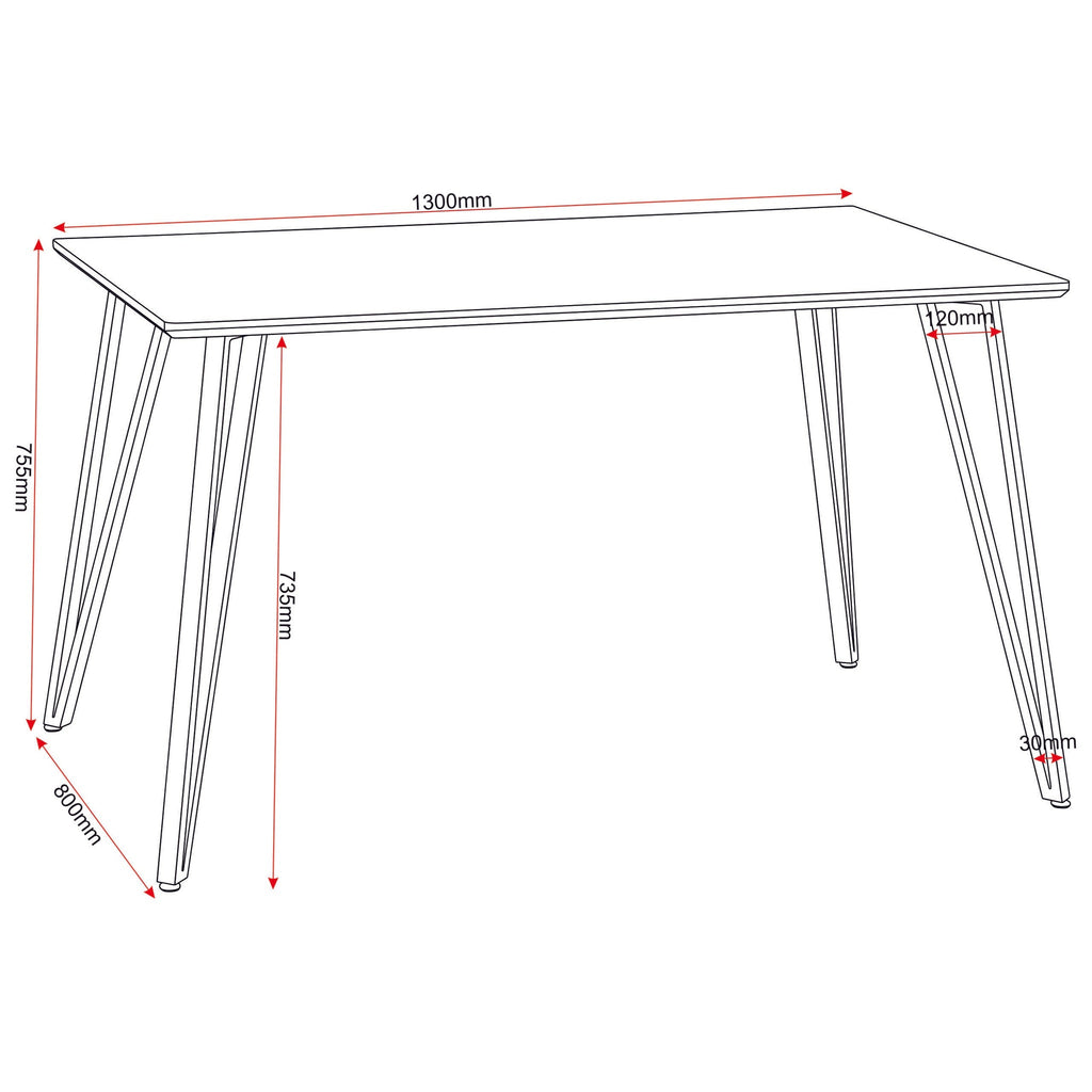 Marlow Dining Table - White Marble Effect