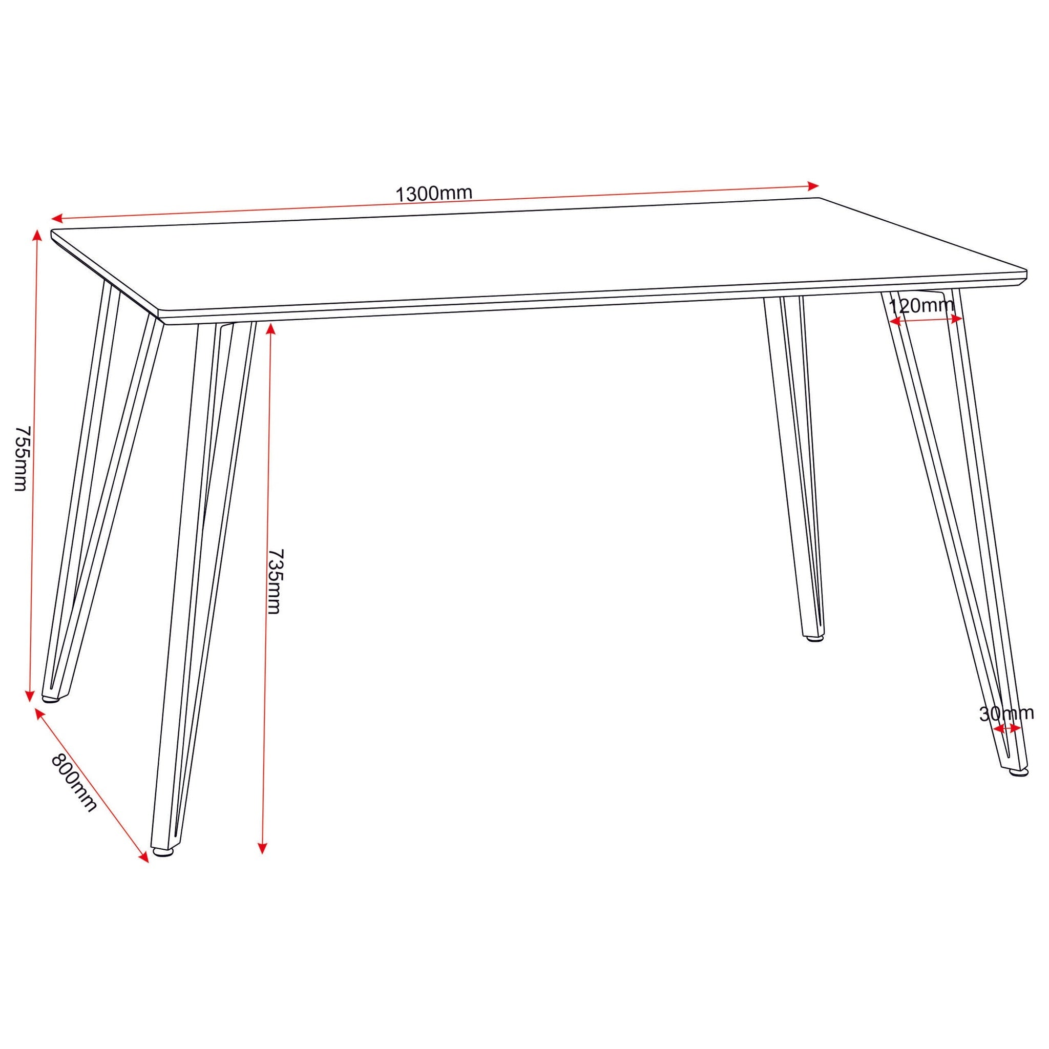 Marlow Dining Table - White Marble Effect