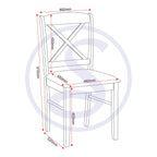 Mason Dining Chair X2 Per Box - Oak Varnish/Brown Pu