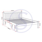 Maya 4' Bed - Distressed Waxed Pine