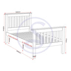 Monaco 3' High End Bed - Grey