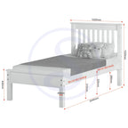 Monaco 3' Low End Bed - White