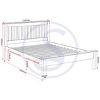 Monaco 4' Low End Bed - White