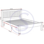Monaco 4'6" Low End Bed - Antique Pine