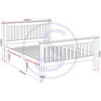 Monaco 5' High End Bed - Dark Grey/Oak Effect