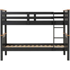 Neptune 3' Bunk Bed - Dark Grey/Oak Effect