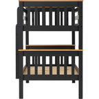 Neptune 3' Bunk Bed - Dark Grey/Oak Effect