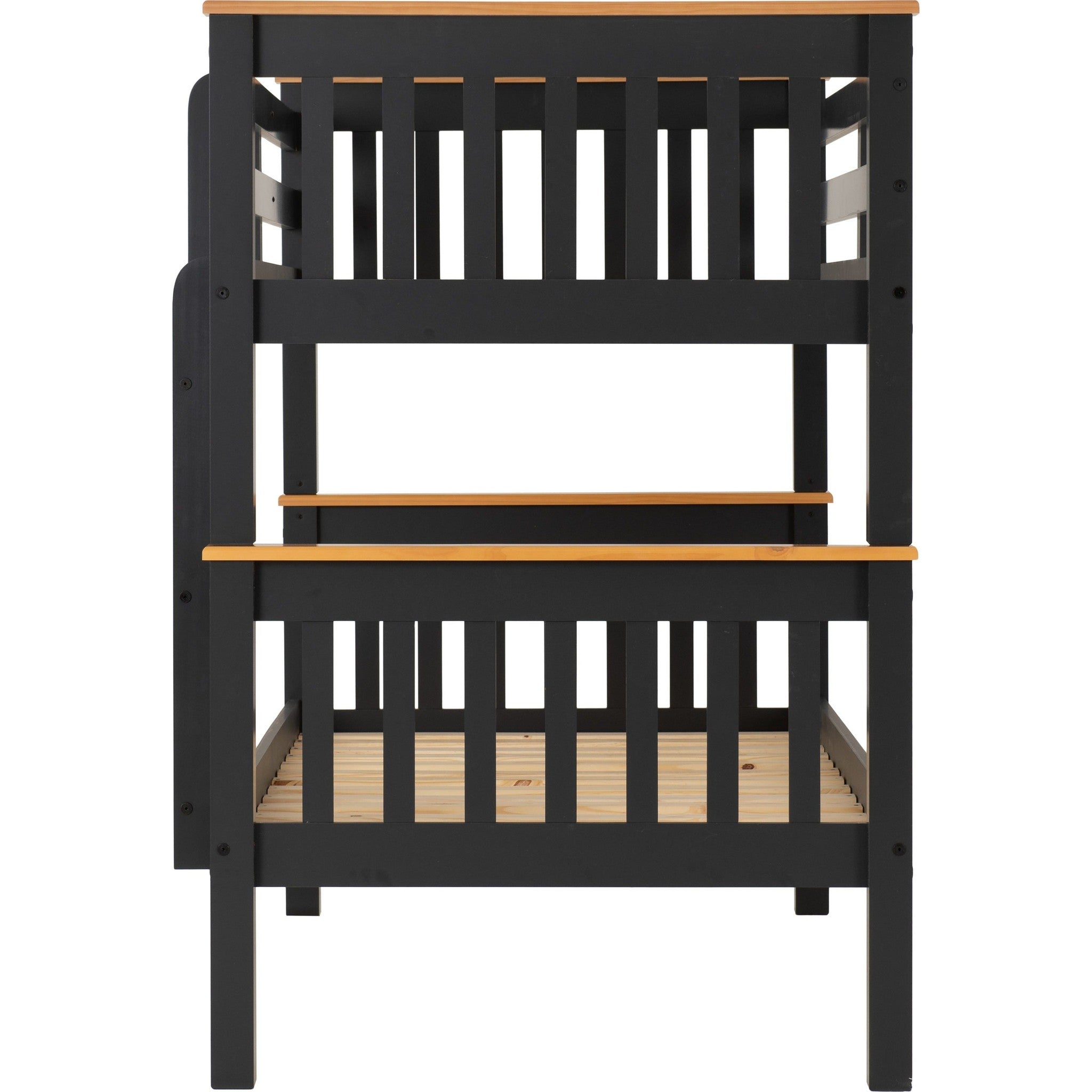 Neptune 3' Bunk Bed - Dark Grey/Oak Effect