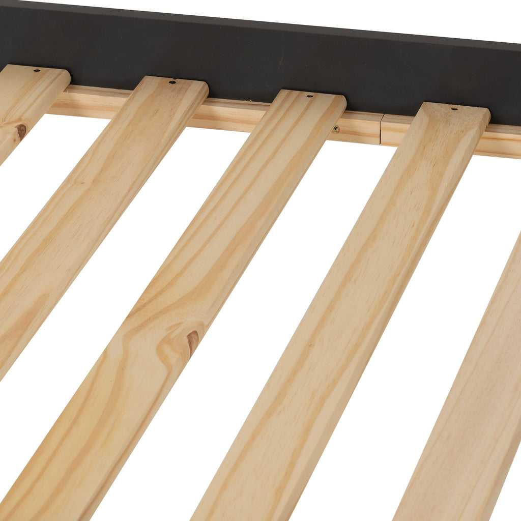 Neptune 3' Bunk Bed - Dark Grey/Oak Effect