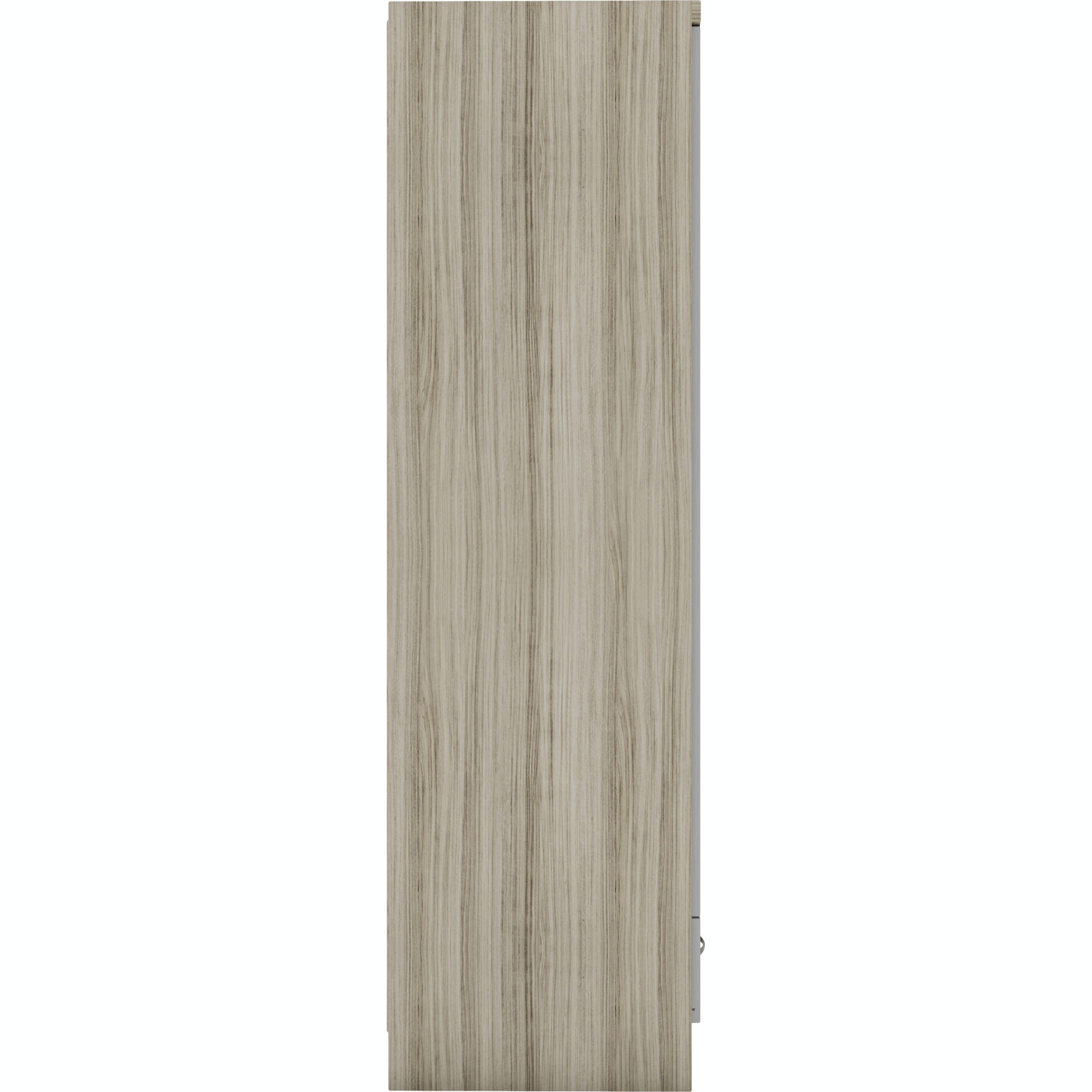 Nevada 1 Door 1 Drawer Wardrobe - Grey Gloss/Light Oak Effect Veneer