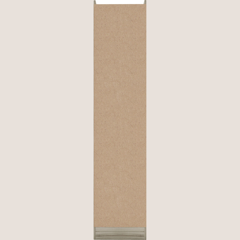 Nevada 1 Door 1 Drawer Wardrobe - Grey Gloss/Light Oak Effect Veneer