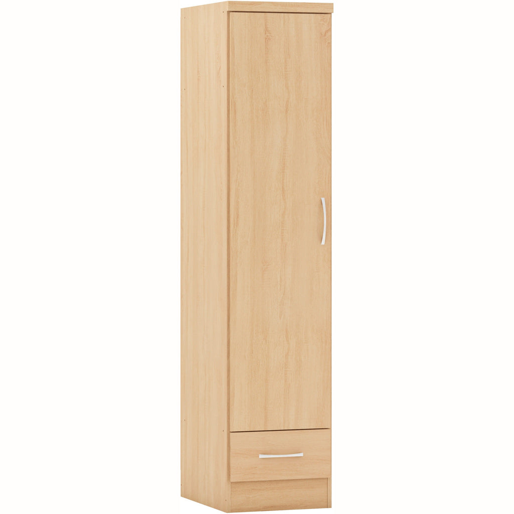 Nevada 1 Door 1 Drawer Wardrobe - Sonoma Oak Effect