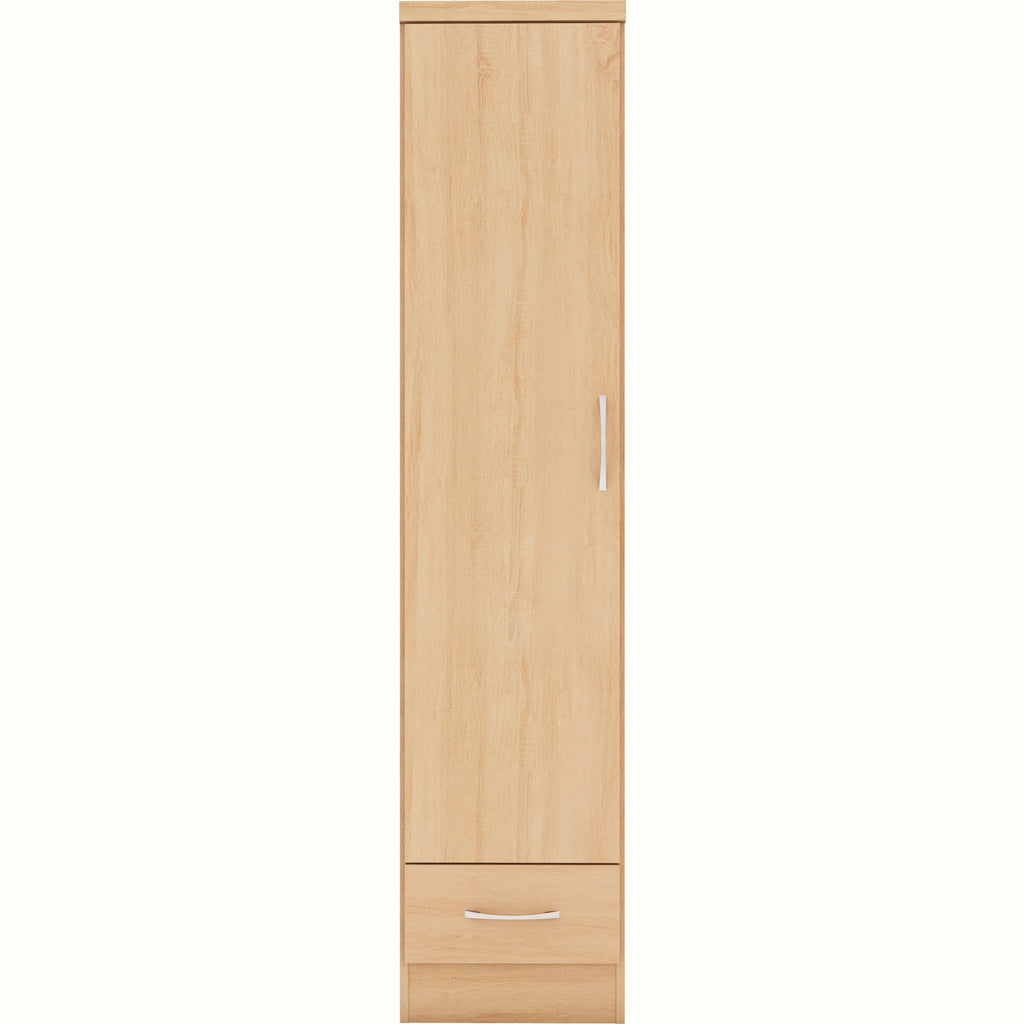 Nevada 1 Door 1 Drawer Wardrobe - Sonoma Oak Effect