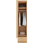 Nevada 1 Door 1 Drawer Wardrobe - Sonoma Oak Effect