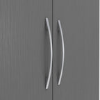 Nevada 2 Door 1 Drawer Wardrobe - 3D Effect Grey