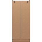 Nevada 2 Door 1 Drawer Wardrobe - 3D Effect Grey