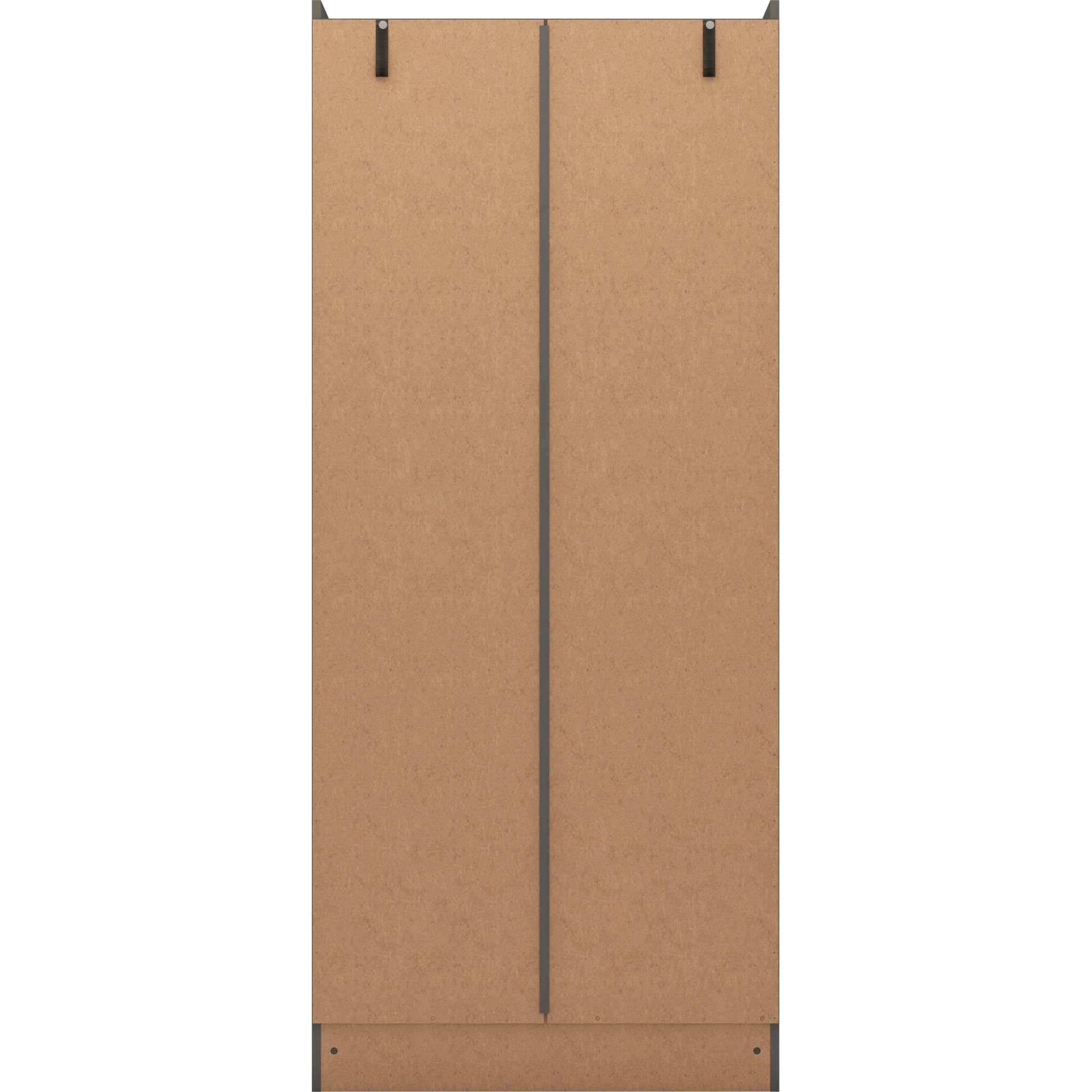Nevada 2 Door 1 Drawer Wardrobe - 3D Effect Grey