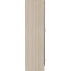 Nevada 2 Door 1 Drawer Wardrobe - Grey Gloss/Light Oak Effect Veneer