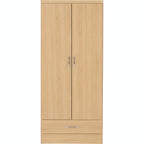 Nevada 2 Door 1 Drawer Wardrobe - Sonoma Oak Effect