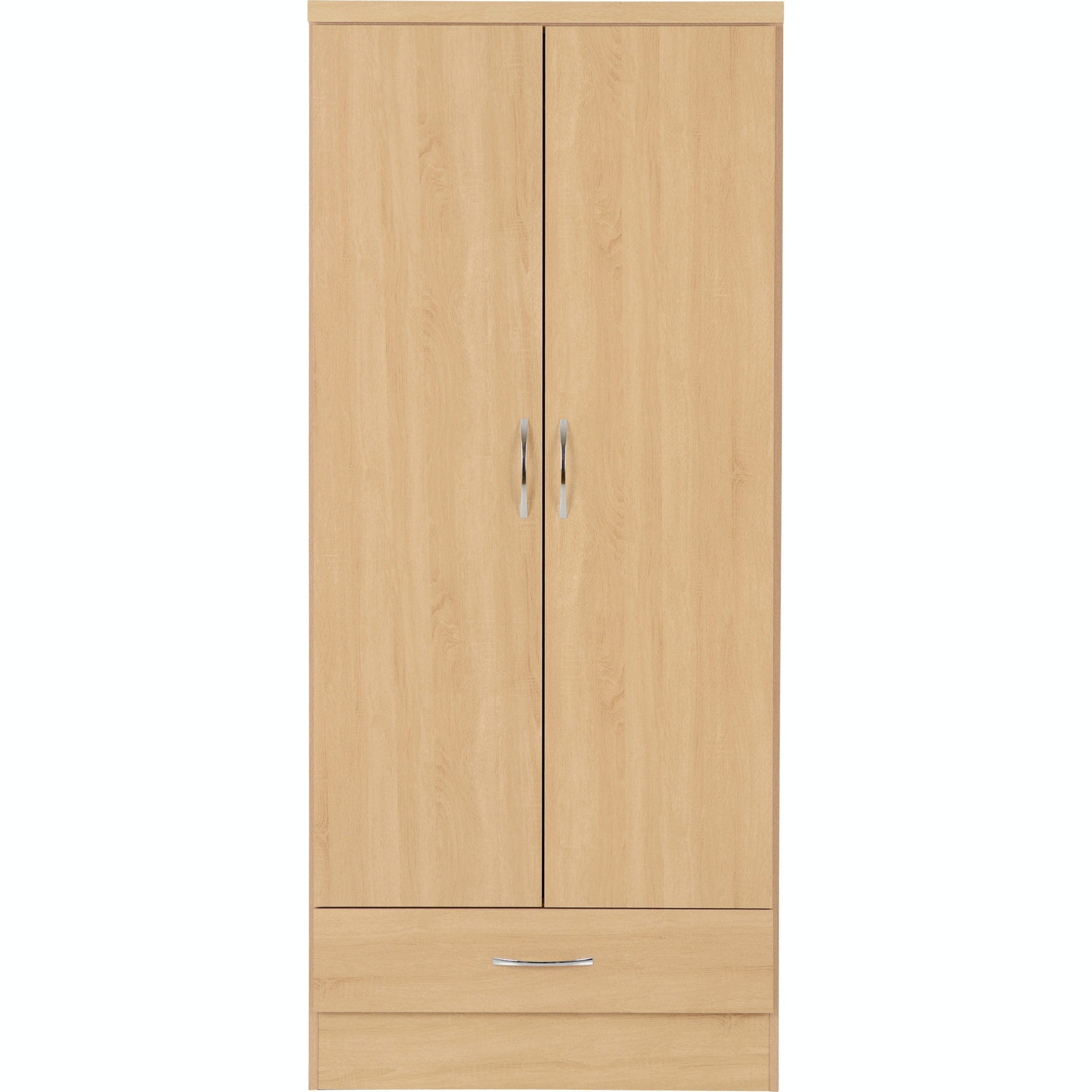 Nevada 2 Door 1 Drawer Wardrobe - Sonoma Oak Effect