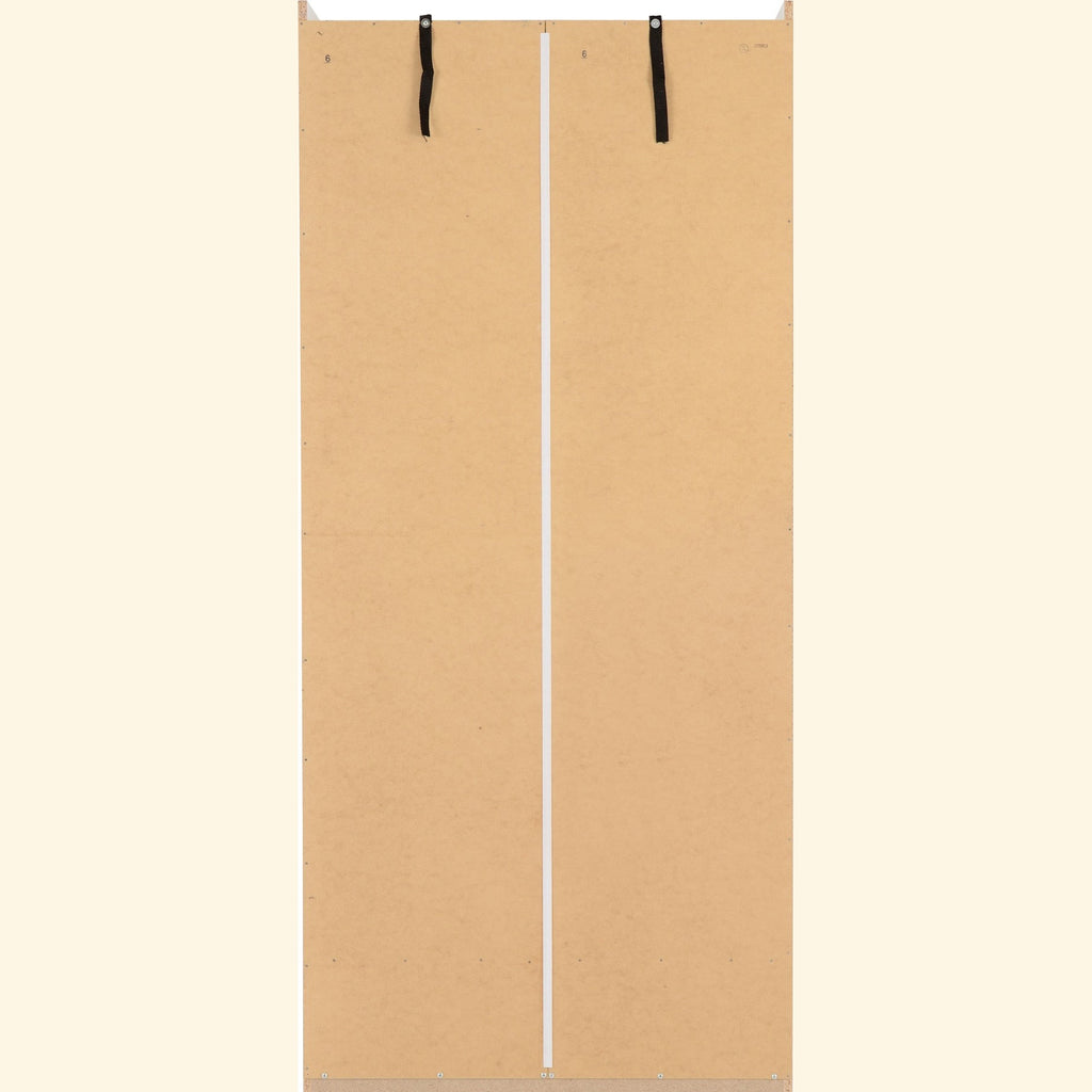 Nevada 2 Door 1 Drawer Wardrobe - White Gloss