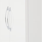 Nevada 2 Door 1 Drawer Wardrobe - White Gloss