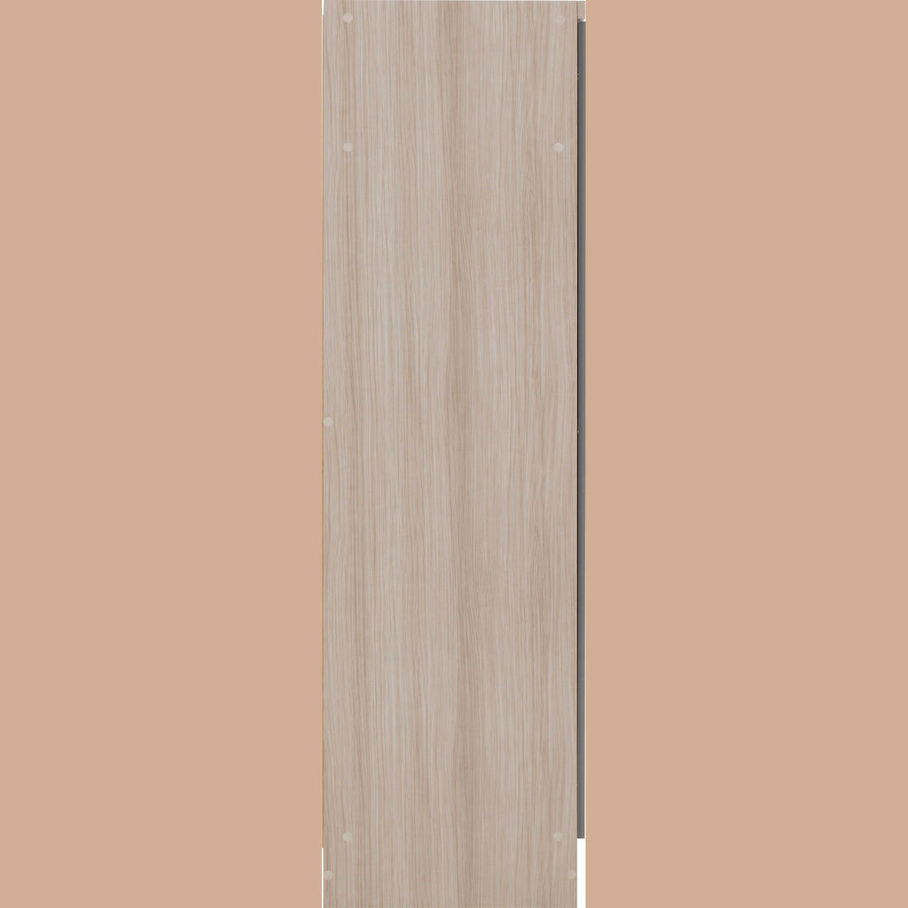 Nevada 2 Door All Hanging Wardrobe - Grey Gloss/Light Oak Effect Veneer