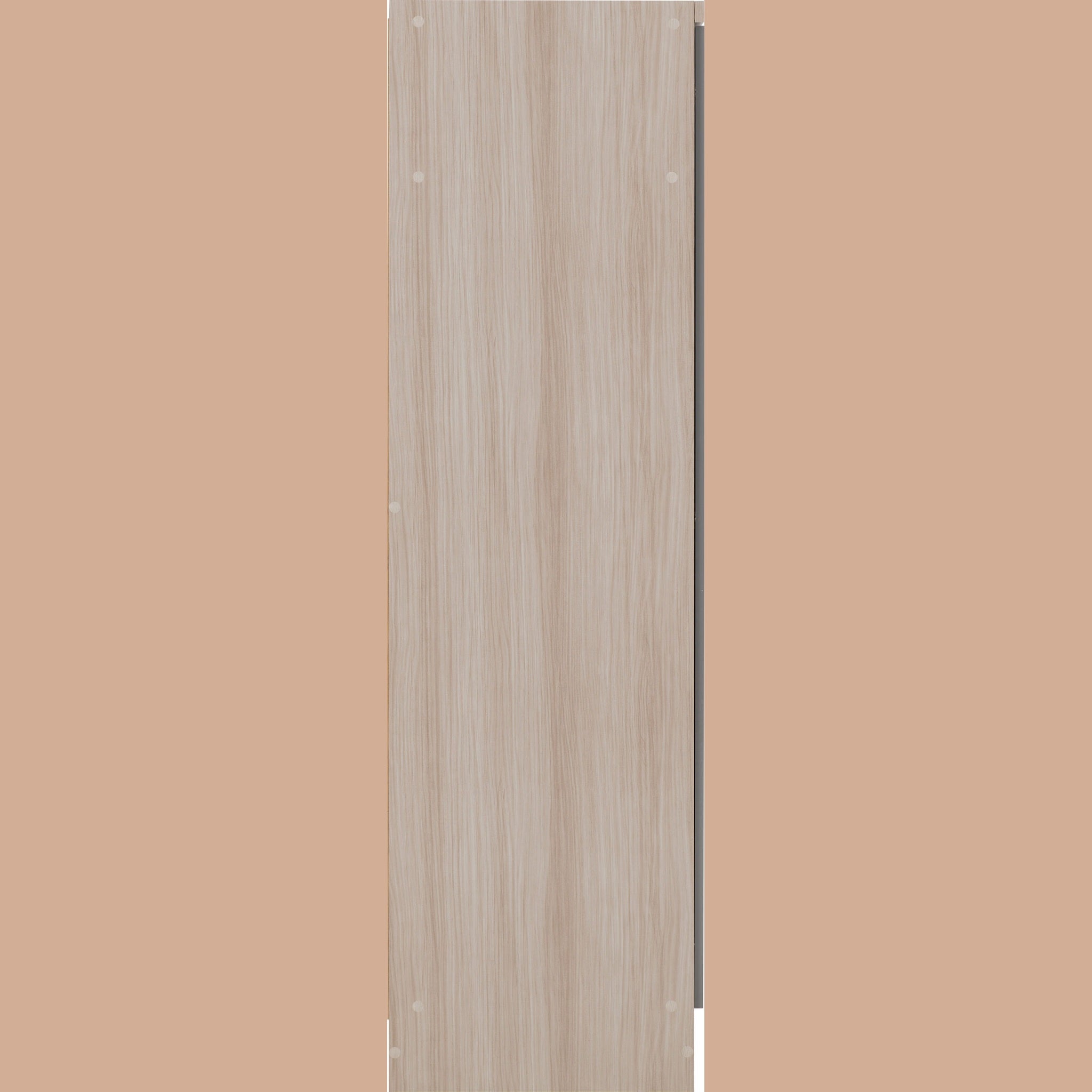 Nevada 2 Door All Hanging Wardrobe - Grey Gloss/Light Oak Effect Veneer