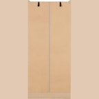 Nevada 2 Door All Hanging Wardrobe - Grey Gloss/Light Oak Effect Veneer