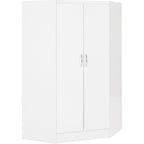 Nevada 2 Door Corner Wardrobe - White Gloss