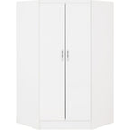 Nevada 2 Door Corner Wardrobe - White Gloss