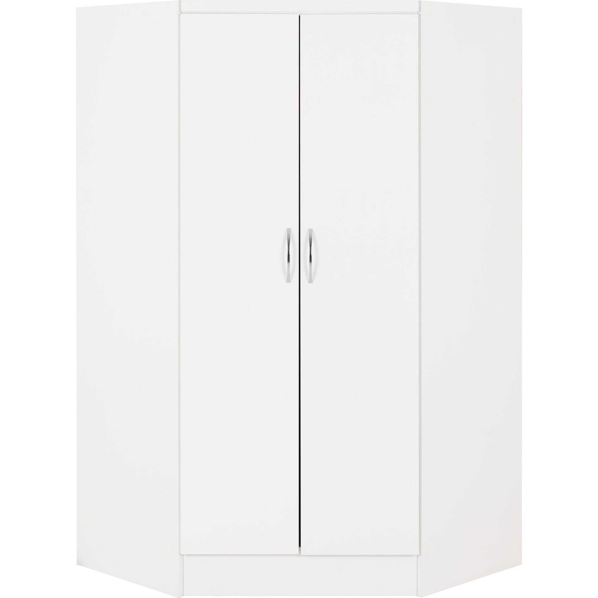 Nevada 2 Door Corner Wardrobe - White Gloss