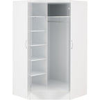 Nevada 2 Door Corner Wardrobe - White Gloss