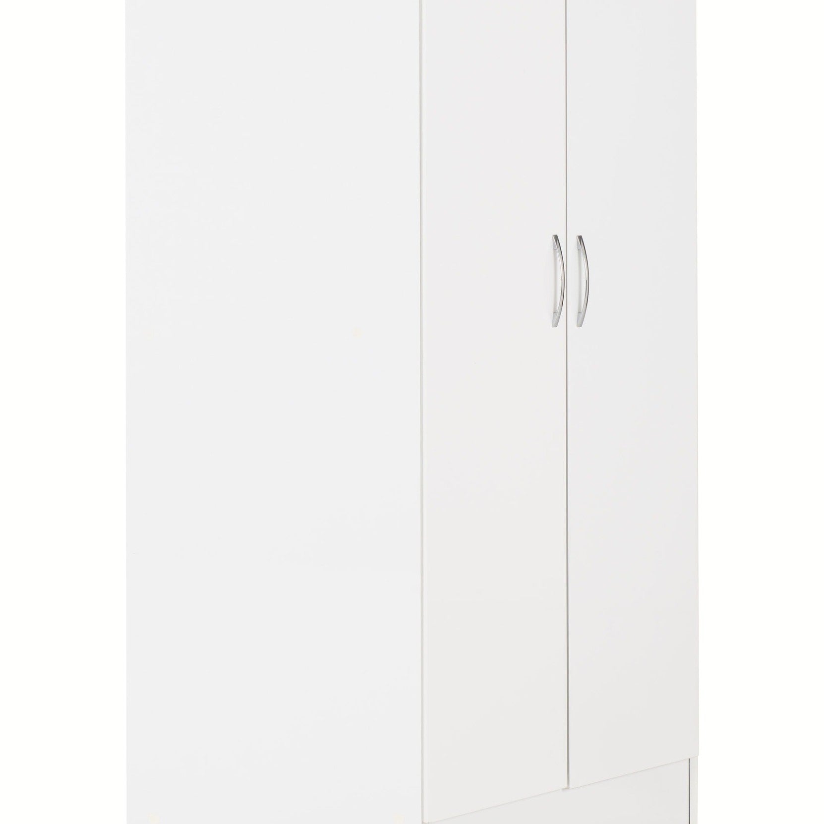 Nevada 2 Door Corner Wardrobe - White Gloss