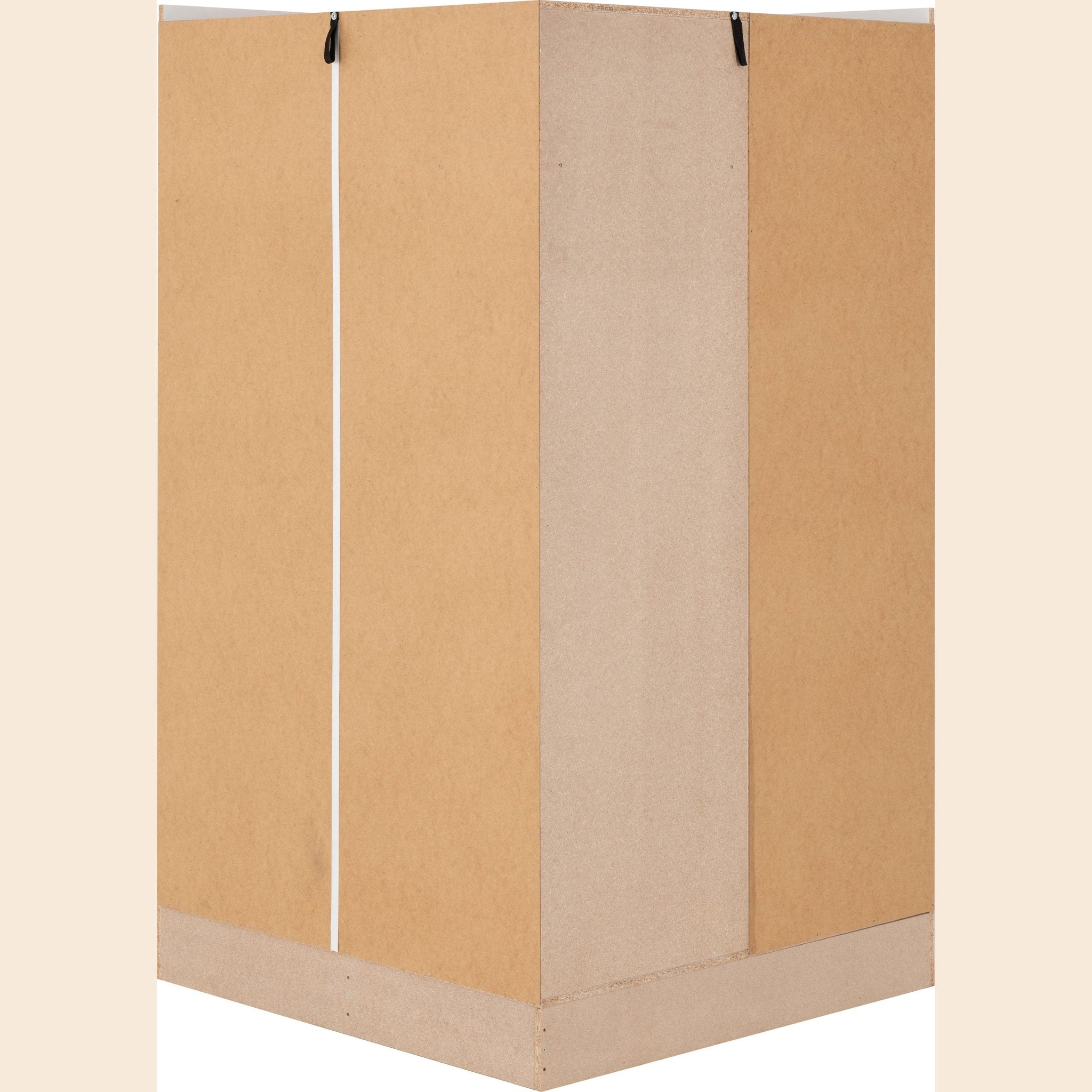 Nevada 2 Door Corner Wardrobe - White Gloss