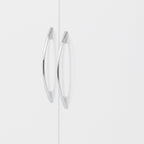 Nevada 2 Door Corner Wardrobe - White Gloss