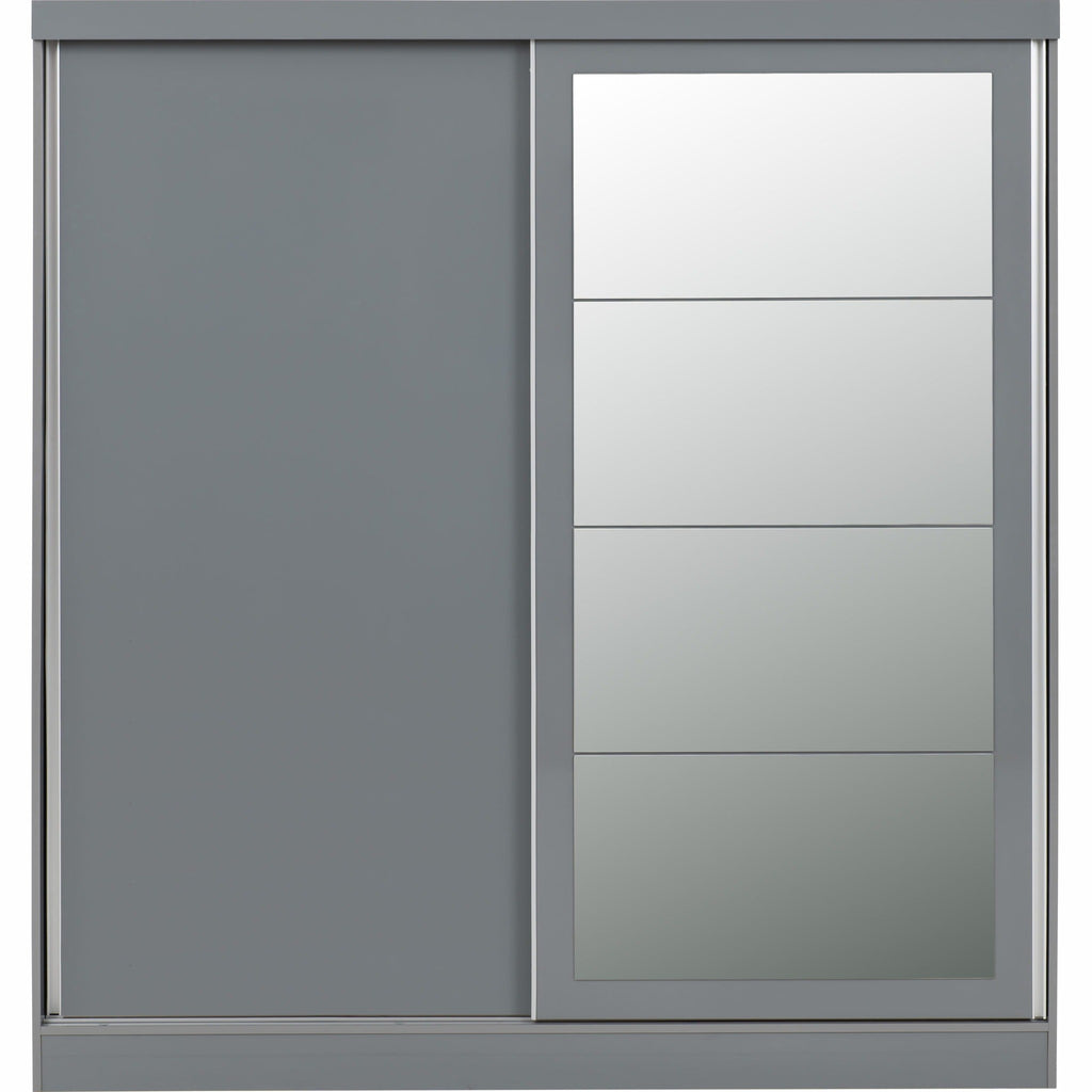 Nevada 2 Door Slider Wardrobe - Grey Gloss