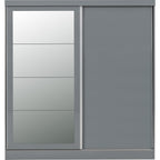 Nevada 2 Door Slider Wardrobe - Grey Gloss