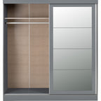 Nevada 2 Door Slider Wardrobe - Grey Gloss